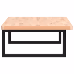 vidaXL Basin Shelf Wall Mounted Bathroom Countertop Steel and Solid Wood Beech - Additional view 4
