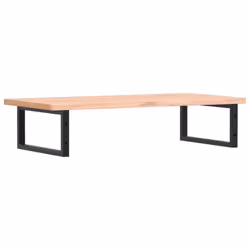 vidaXL Basin Shelf Wall Mounted Bathroom Countertop Steel and Solid Wood Beech - Additional view 5