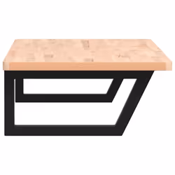 vidaXL Basin Shelf Wall Mounted Bathroom Countertop Steel and Solid Wood Beech - Additional view 4