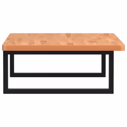 vidaXL Basin Shelf Wall Mounted Bathroom Countertop Steel and Solid Wood Beech - Additional view 4