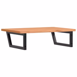 vidaXL Basin Shelf Wall Mounted Bathroom Countertop Steel and Solid Wood Beech - Additional view 5