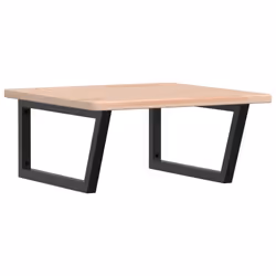 vidaXL Basin Shelf Wall Mounted Bathroom Countertop Steel and Solid Wood Oak