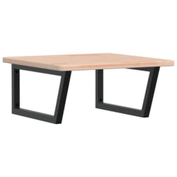 vidaXL Basin Shelf Wall Mounted Bathroom Countertop Steel and Solid Wood Oak