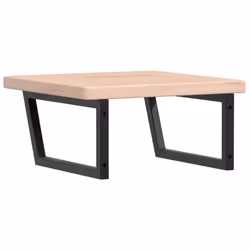 vidaXL Basin Shelf Wall Mounted Bathroom Countertop Steel and Solid Wood Oak - Additional view 5