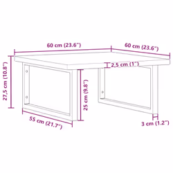 vidaXL Basin Shelf Wall Mounted Bathroom Countertop Steel and Solid Wood Oak - Additional view 10