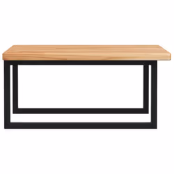 vidaXL Basin Shelf Wall Mounted Bathroom Countertop Steel and Solid Wood Oak - Additional view 4