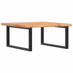 vidaXL Basin Shelf Wall Mounted Bathroom Countertop Steel and Solid Wood Oak - Additional view 5