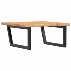 vidaXL Basin Shelf Wall Mounted Bathroom Countertop Steel and Solid Wood Oak - Additional view 5