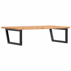 vidaXL Basin Shelf Wall Mounted Bathroom Countertop Steel and Solid Wood Oak - Additional view 5