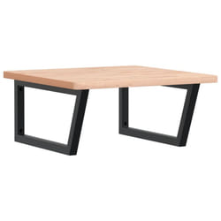 vidaXL Basin Shelf Wall Mounted Bathroom Countertop Steel and Solid Wood Beech