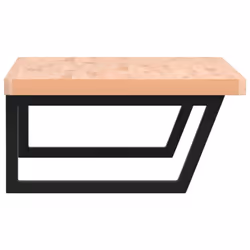 vidaXL Basin Shelf Wall Mounted Bathroom Countertop Steel and Solid Wood Beech - Additional view 4