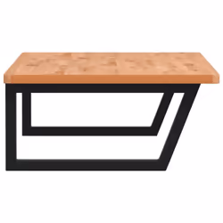 vidaXL Basin Shelf Wall Mounted Bathroom Countertop Steel and Solid Wood Beech - Additional view 4