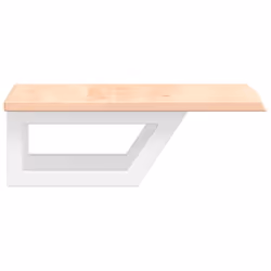 vidaXL Basin Shelf Wall Mounted Bathroom Countertop Steel and Solid Wood Oak - Additional view 4