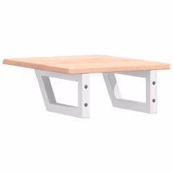 vidaXL Basin Shelf Wall Mounted Bathroom Countertop Steel and Solid Wood Oak - Additional view 5
