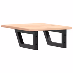 vidaXL Basin Shelf Wall Mounted Bathroom Countertop Steel and Solid Wood Oak - Additional view 5