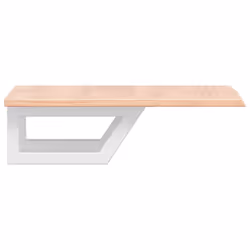 vidaXL Basin Shelf Wall Mounted Bathroom Countertop Steel and Solid Wood Oak - Additional view 4