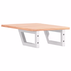 vidaXL Basin Shelf Wall Mounted Bathroom Countertop Steel and Solid Wood Oak - Additional view 5