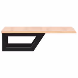 vidaXL Basin Shelf Wall Mounted Bathroom Countertop Steel and Solid Wood Oak - Additional view 4