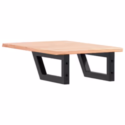 vidaXL Basin Shelf Wall Mounted Bathroom Countertop Steel and Solid Wood Oak - Additional view 5