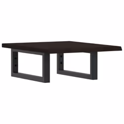 vidaXL Basin Shelf Wall Mounted Bathroom Countertop Steel and Solid Wood Oak
