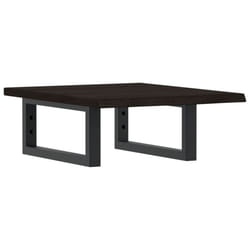 vidaXL Basin Shelf Wall Mounted Bathroom Countertop Steel and Solid Wood Oak