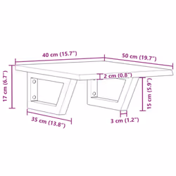 vidaXL Basin Shelf Wall Mounted Bathroom Countertop Steel and Solid Wood Oak - Additional view 3