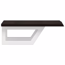 vidaXL Basin Shelf Wall Mounted Bathroom Countertop Steel and Solid Wood Oak - Additional view 4