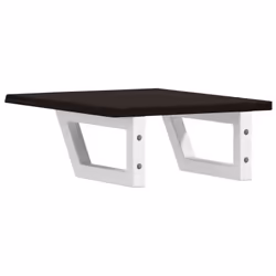 vidaXL Basin Shelf Wall Mounted Bathroom Countertop Steel and Solid Wood Oak - Additional view 5