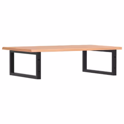 vidaXL Basin Shelf Wall Mounted Bathroom Countertop Steel and Solid Wood Oak - Additional view 5