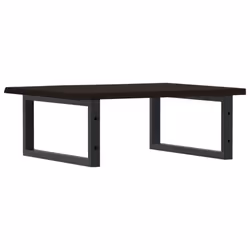 vidaXL Basin Shelf Wall Mounted Bathroom Countertop Steel and Solid Wood Oak - Additional view 5