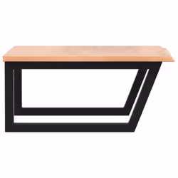 vidaXL Basin Shelf Wall Mounted Bathroom Countertop Steel and Solid Wood Oak - Additional view 4