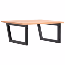 vidaXL Basin Shelf Wall Mounted Bathroom Countertop Steel and Solid Wood Oak - Additional view 5