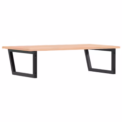 vidaXL Basin Shelf Wall Mounted Bathroom Countertop Steel and Solid Wood Oak - Additional view 5