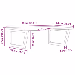 vidaXL Basin Shelf Wall Mounted Bathroom Countertop Steel and Solid Wood Oak - Additional view 3