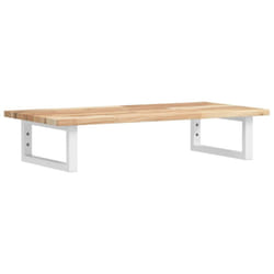 vidaXL Basin Shelf Wall Mounted Bathroom Countertop Steel & Solid Wood Acacia