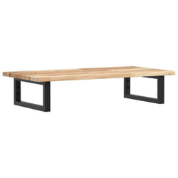 vidaXL Basin Shelf Wall Mounted Bathroom Countertop Steel & Solid Wood Acacia
