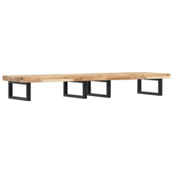 vidaXL Basin Shelf Wall Mounted Bathroom Countertop Steel & Solid Wood Acacia