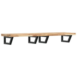 vidaXL Basin Shelf Wall Mounted Bathroom Countertop Steel & Solid Wood Acacia