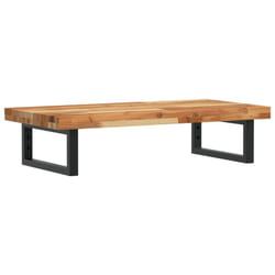 vidaXL Basin Shelf Wall Mounted Bathroom Countertop Steel & Solid Wood Acacia