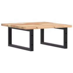 vidaXL Basin Shelf Wall Mounted Bathroom Countertop Steel & Solid Wood Acacia - Additional view 5