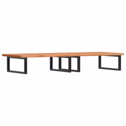 vidaXL Basin Shelf Wall Mounted Bathroom Countertop Steel and Solid Wood Beech - Additional view 5