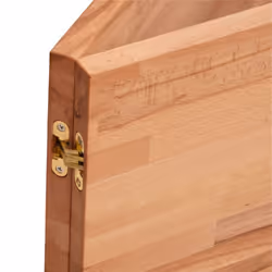 vidaXL Basin Shelf Wall Mounted Bathroom Countertop Steel and Solid Wood Beech - Additional view 10