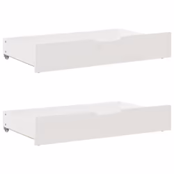 vidaXL Bed Frame with Drawers Home Bed Base White 100x200 cm Solid Wood Pine - Additional view 7