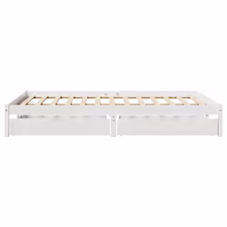 vidaXL Bed Frame with Drawers Home Bed Base White 120x200 cm Solid Wood Pine - Additional view 4