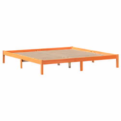 vidaXL Bed Frame with Drawers Bed Base Wax Brown 200x200 cm Solid Wood Pine - Additional view 6