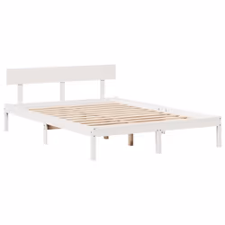 vidaXL Bed Frame with Drawers White 120x190 cm Small Double Solid Wood Pine - Additional view 6