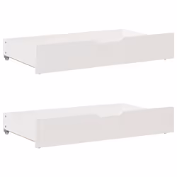 vidaXL Bed Frame with Drawers White 120x190 cm Small Double Solid Wood Pine - Additional view 7