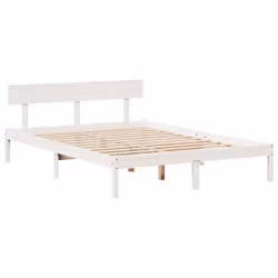 vidaXL Bed Frame with Drawers Home Bed Base White 140x190 cm Solid Wood Pine - Additional view 6