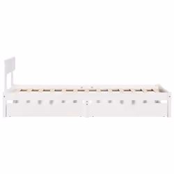 vidaXL Bed Frame with Drawers Home Bed Base White 90x200 cm Solid Wood Pine - Additional view 4