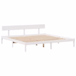 vidaXL Bed Frame with Drawers White 180x200 cm Super King Solid Wood Pine - Additional view 6